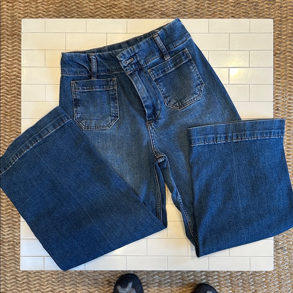 PILCRO The Skipper Cropped Wide-leg Denim Jeans (25P)